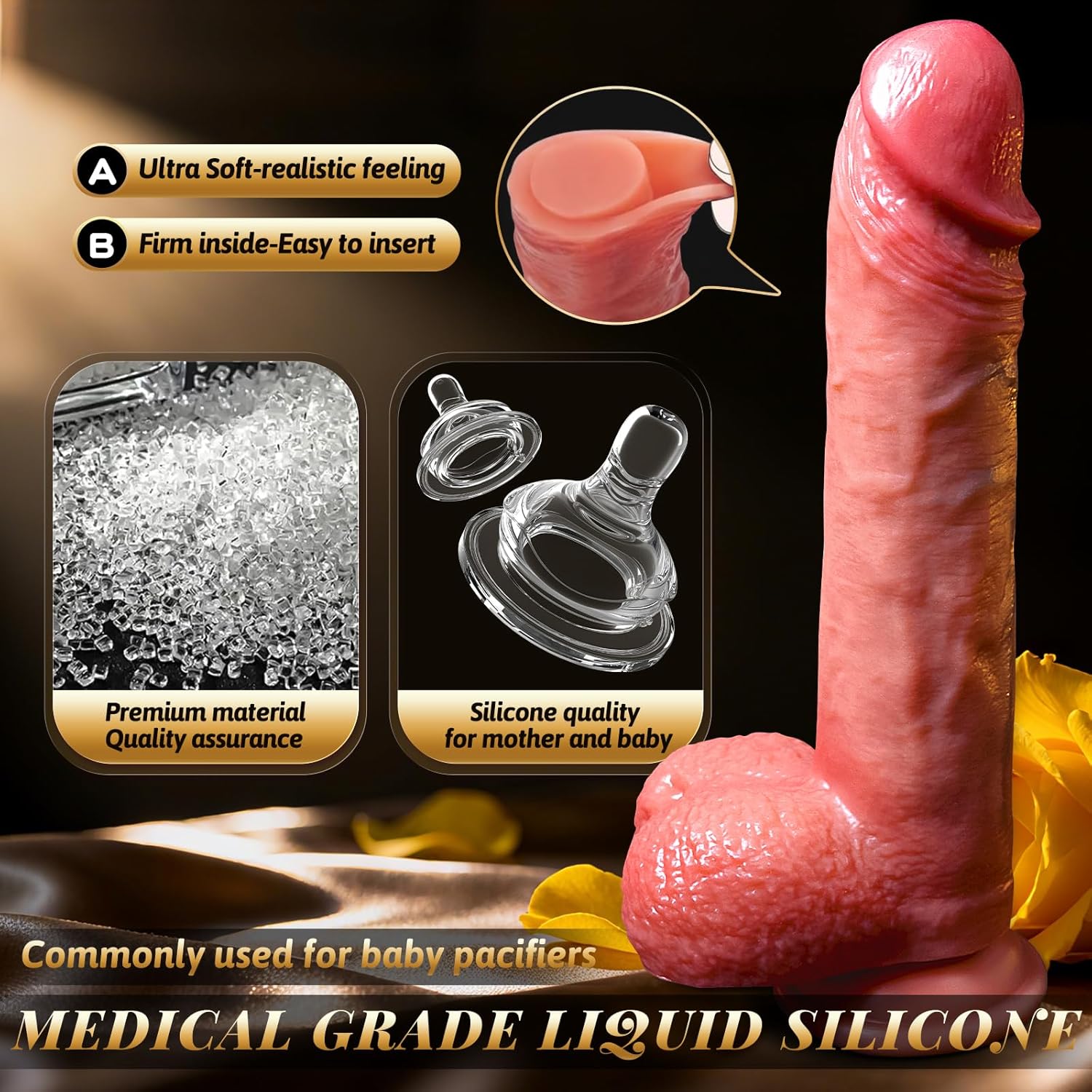 【12th Sale Price】8.66'' Thrusting Dildo Vibrator, 2.01'' Thick Adult Sex Toy with Realistic Heating & 3 Thrusting + 9 Vibrating Modes, G-Spot Clitoral Stimulator for Women