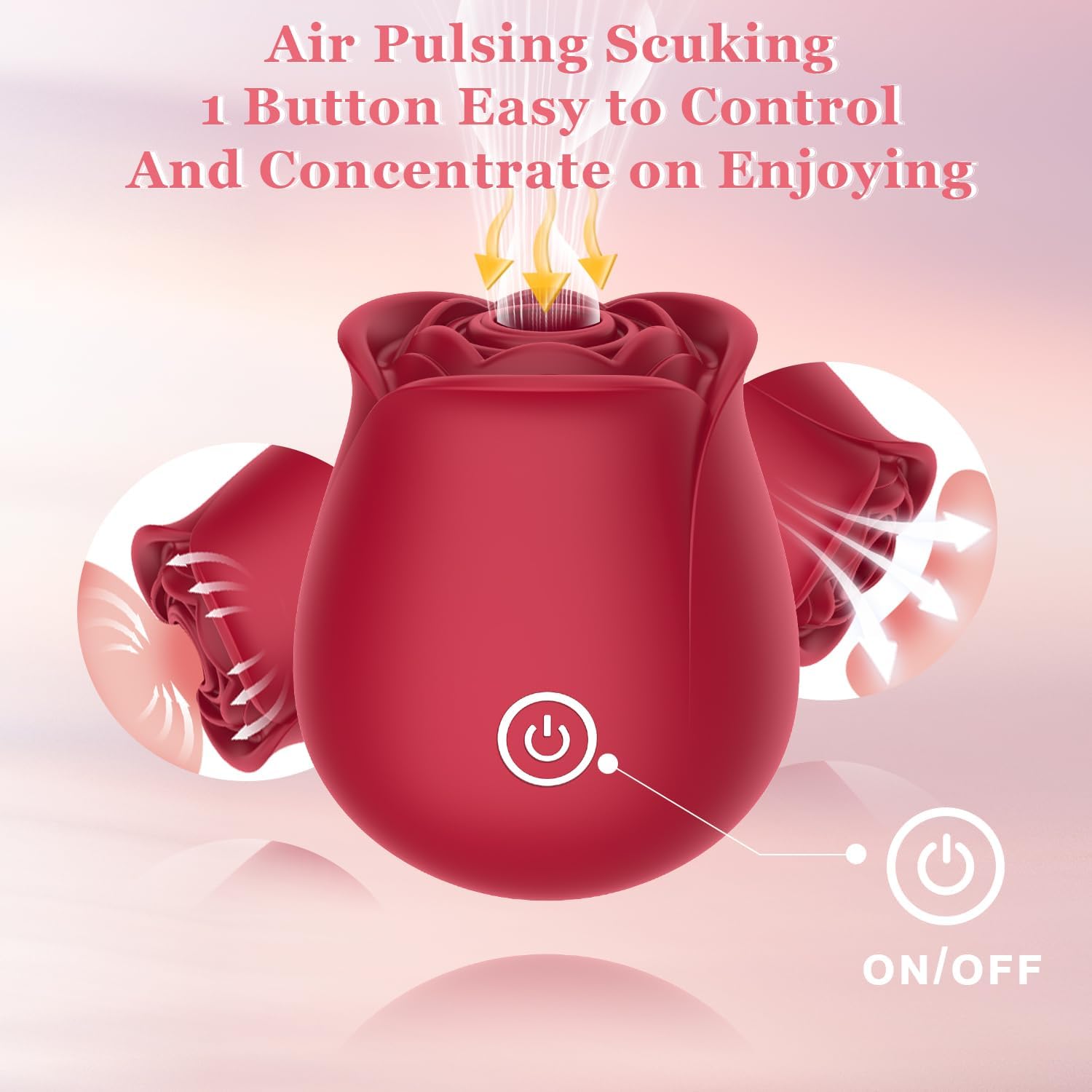 12th Sale Price - Early Access Women Rose Clitoris Sucking Vibrator Nipples Sucker Oral Stimulator Powerful Waterproof Rechargeable Adult Compact Foreplay Sex Toy Mini Massager Gift For Girlfriend