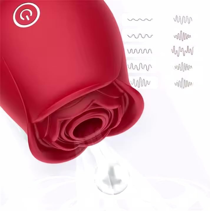 12th Sale Price - Early Access Women Rose Clitoris Sucking Vibrator Nipples Sucker Oral Stimulator Powerful Waterproof Rechargeable Adult Compact Foreplay Sex Toy Mini Massager Gift For Girlfriend
