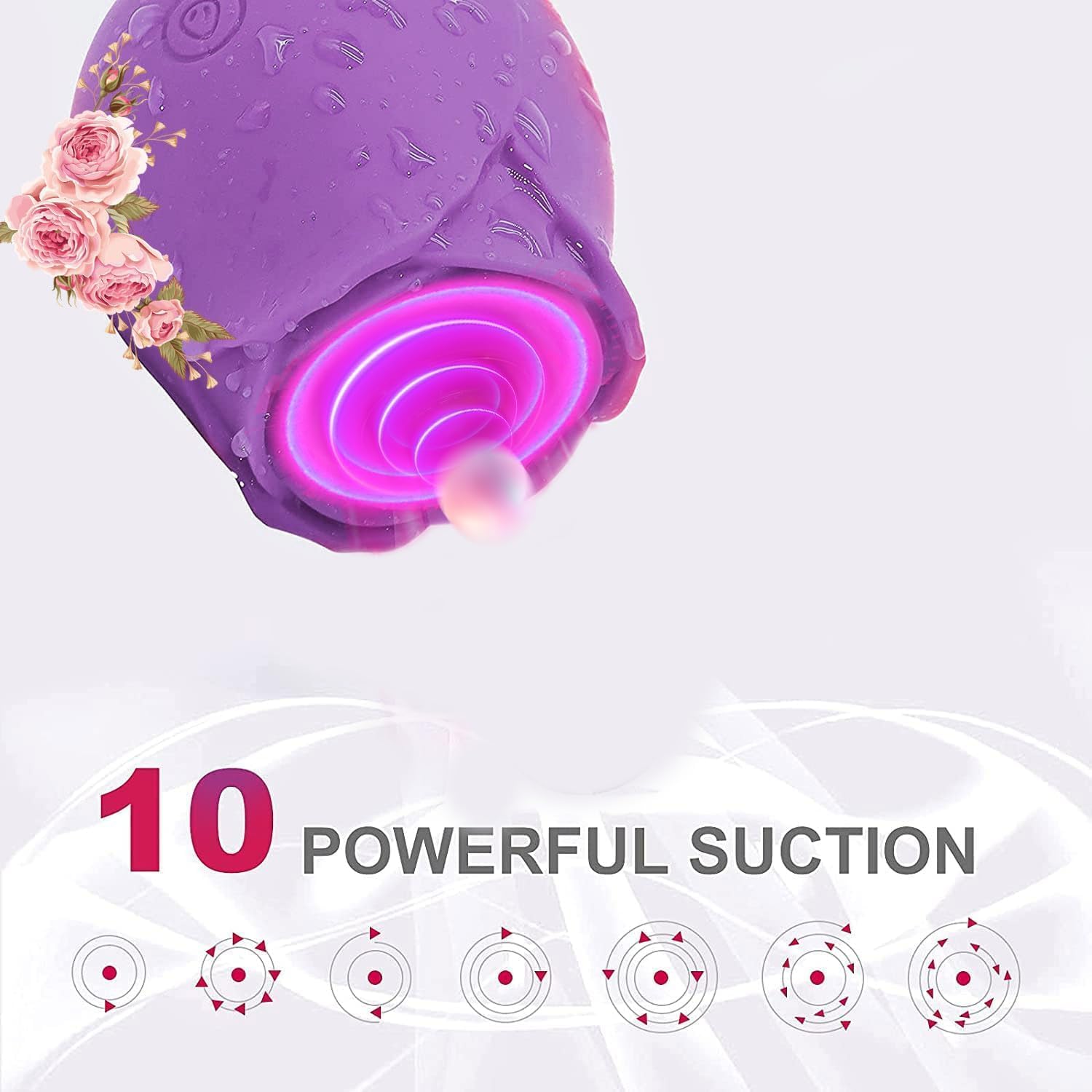 Women Rose Clitoris Sucking Vibrator Nipples Sucker Oral Stimulator Powerful Waterproof Rechargeable Adult Compact Foreplay Sex Toy Mini Massager Gift For Girlfriend Wife