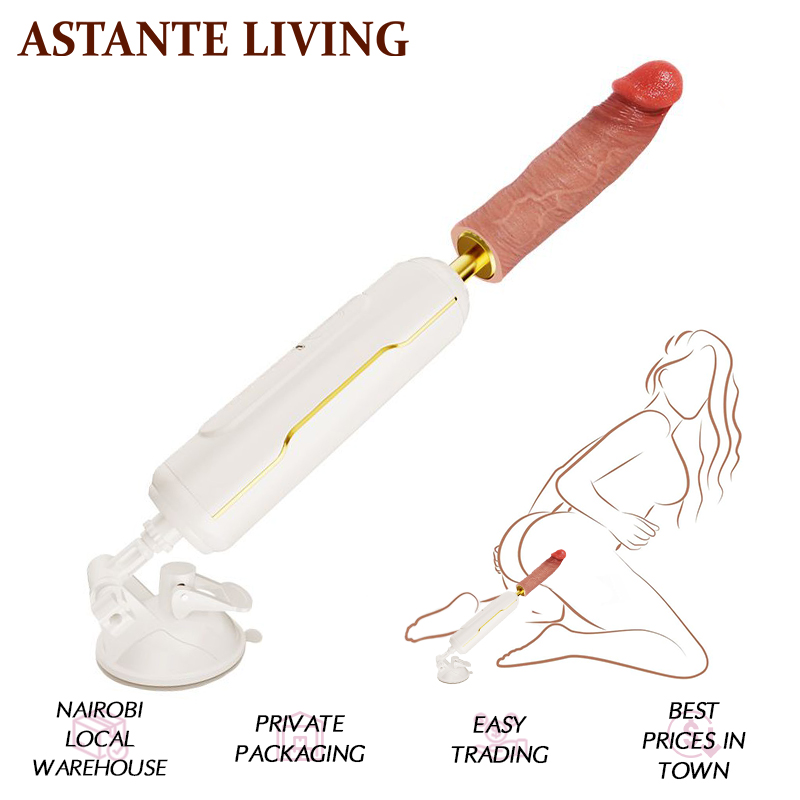 Electric Telescopic Thrusting Vibrator Dildo, Rideable Adult Sex Toy for Women and Couples, Silicone, 6 Frequency Settings, Approx. 37cm, Adjustable Positions, Couples Gift