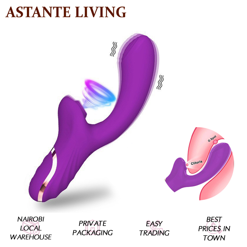 Purple Mini Electric Vibrator Sex Toy, ABS and Silicone Adult Massager with 10 Vibration & Suction Modes, Water-Resistant Compact Portable Stimulator for Women and Couples, Adult Sex Toys