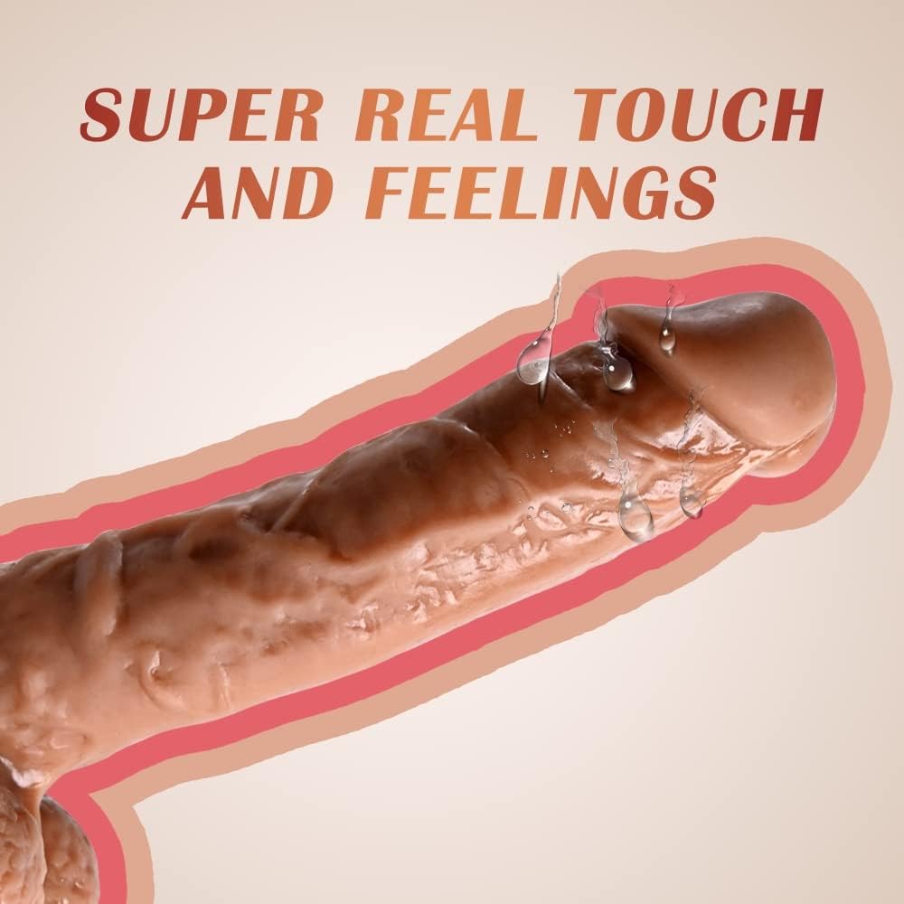 8.3 Inch Large Realistic Dildo with Strong Suction Cup | Flexible Penis Sex Toy for Women Couples Adult Game | G-spot Stimulator Thick Glans Silicone Dong - image 5