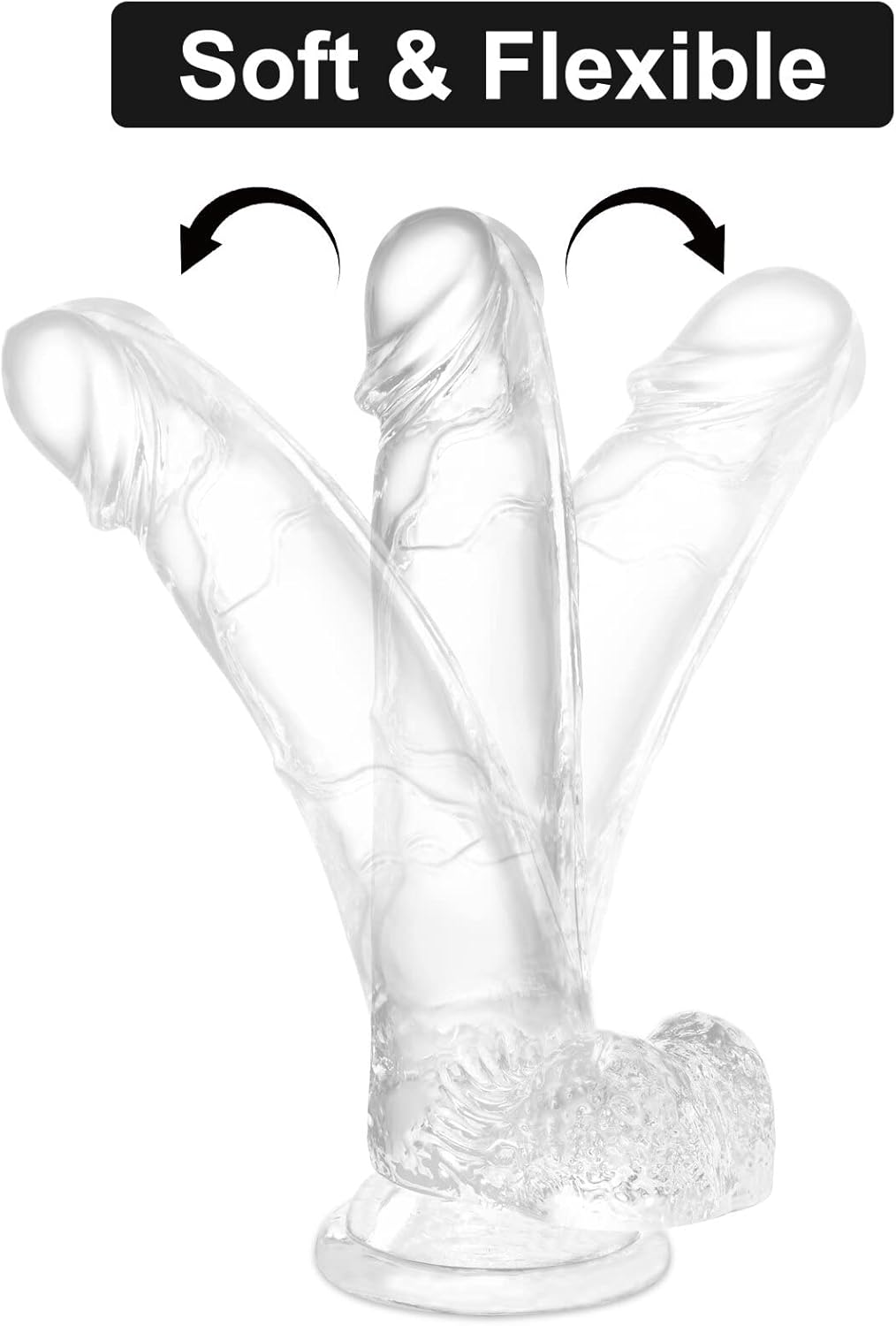 2 Colors Dildo Options Realistic Silicone Dildos Colorful Monster Cock with Balls Suction Cup G-Spot Anal Lifelike Curved Adult Sex Toy for Women Perfect Love Gift for Couples Girlfriend Wife