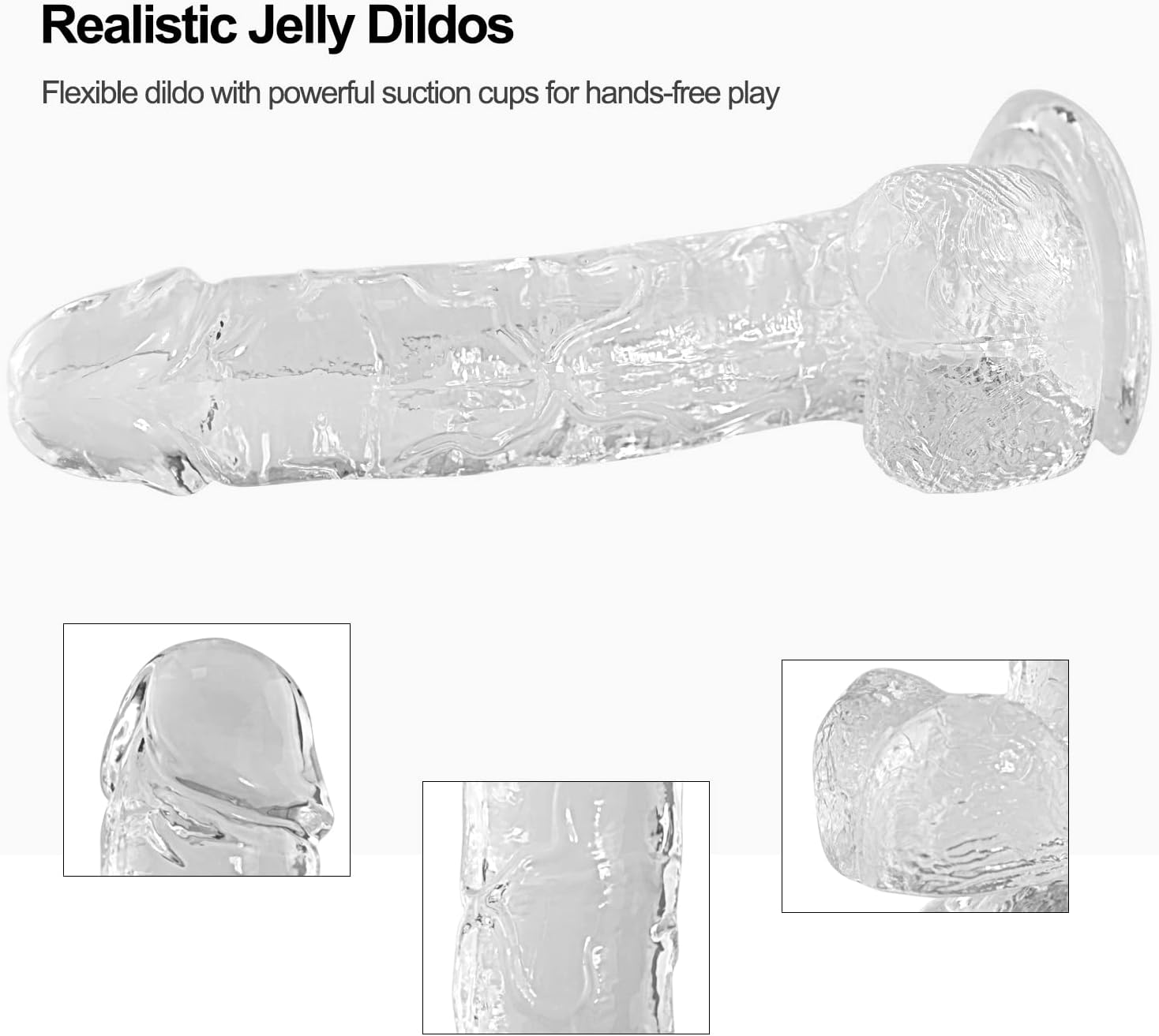 2 Colors Dildo Options Realistic Silicone Dildos Colorful Monster Cock with Balls Suction Cup G-Spot Anal Lifelike Curved Adult Sex Toy for Women Perfect Love Gift for Couples Girlfriend Wife