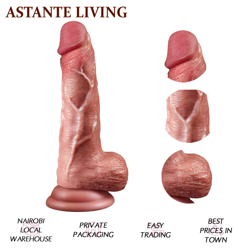 Silicone Dildo Realistic Adult Sex Toy 7.48 Inch Soft Skin Like Texture Yellow Color Real Feel Realistic Shape Flexible Design With Testicles Female Masturbation Pleasure Toy For Women Gift