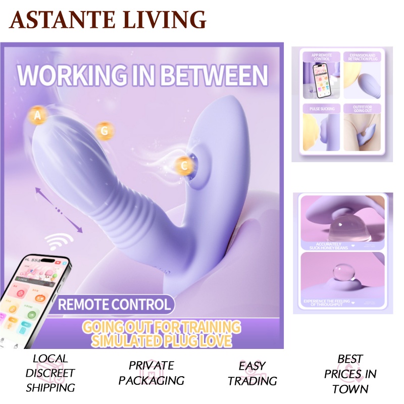 2-in-1 Wearable Electric Vibrator, G-Spot and Clitoral Stimulator with Nipple Vibration and Suction Stimulation, App-Enabled Adult Sex Toy for Women, Couples Play, Intimate Use and Gifts