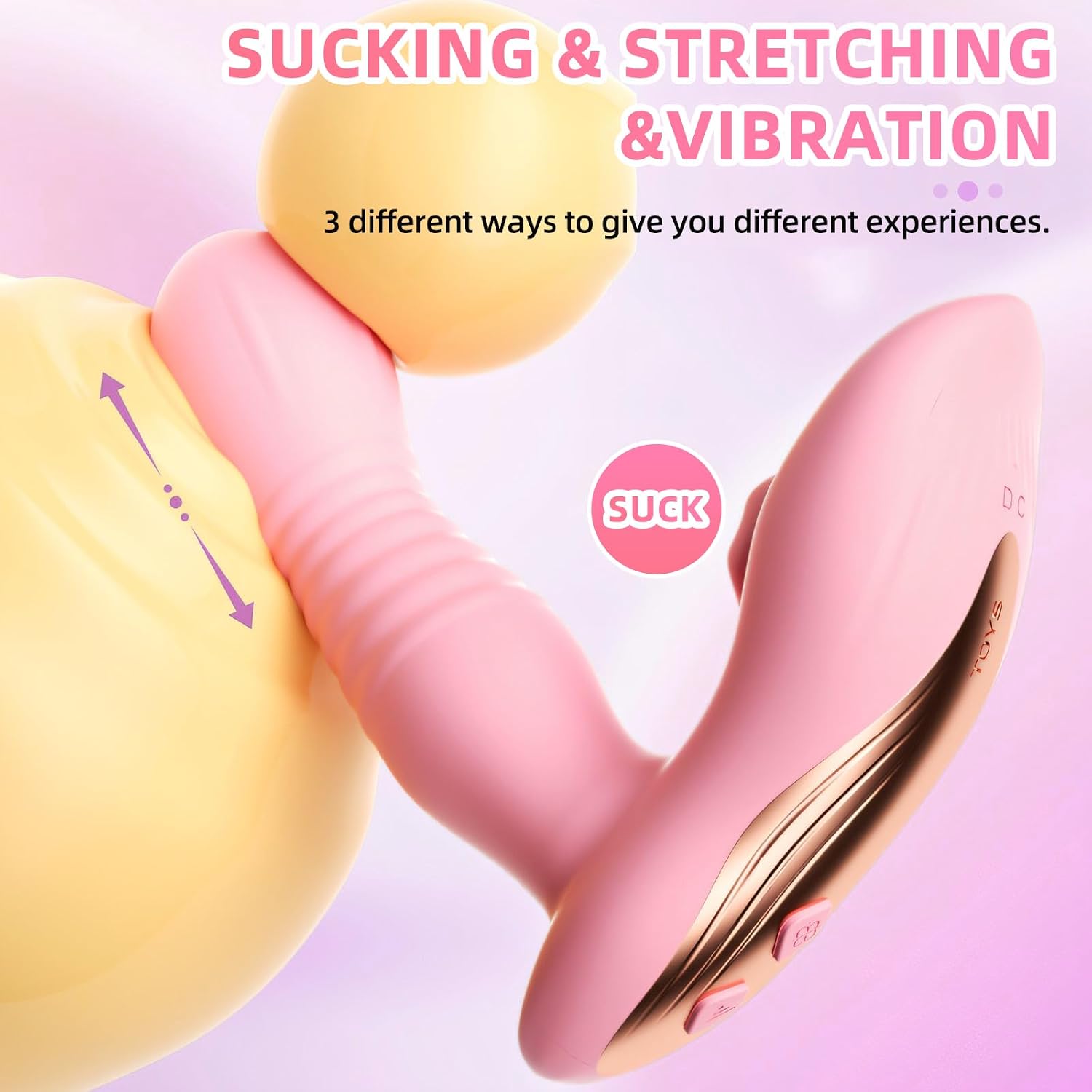 2-in-1 Wearable Electric Vibrator, G-Spot and Clitoral Stimulator with Nipple Vibration and Suction Stimulation, App-Enabled Adult Sex Toy for Women, Couples Play, Intimate Use and Gifts view 6