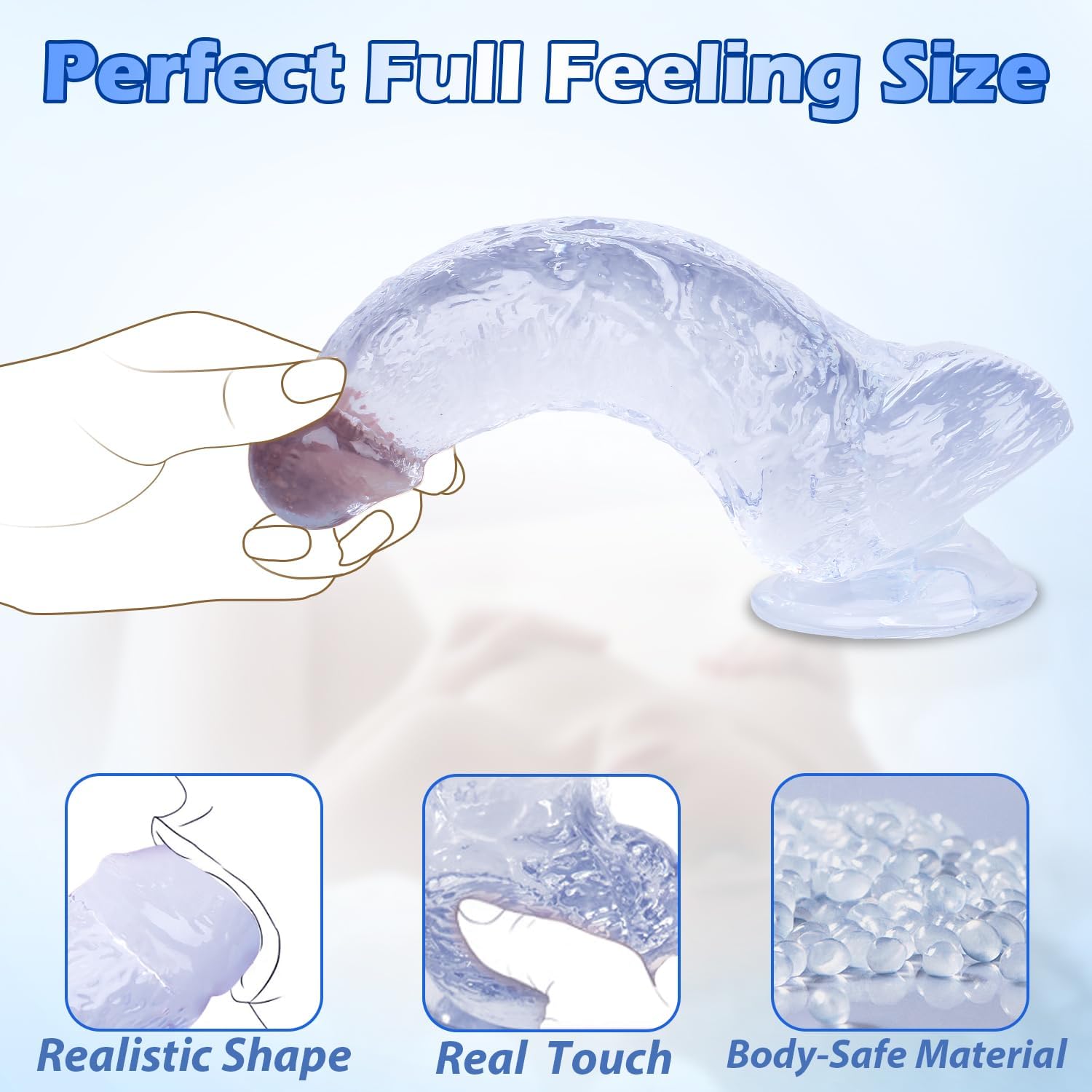 2 Colors Dildo Options Realistic Silicone Dildos Colorful Monster Cock with Balls Suction Cup G-Spot Anal Lifelike Curved Adult Sex Toy for Women Perfect Love Gift for Couples Girlfriend Wife