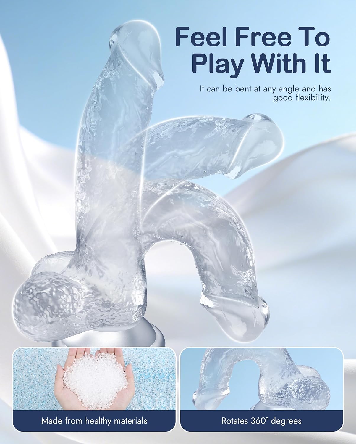 2 Colors Dildo Options Realistic Silicone Dildos Colorful Monster Cock with Balls Suction Cup G-Spot Anal Lifelike Curved Adult Sex Toy for Women Perfect Love Gift for Couples Girlfriend Wife