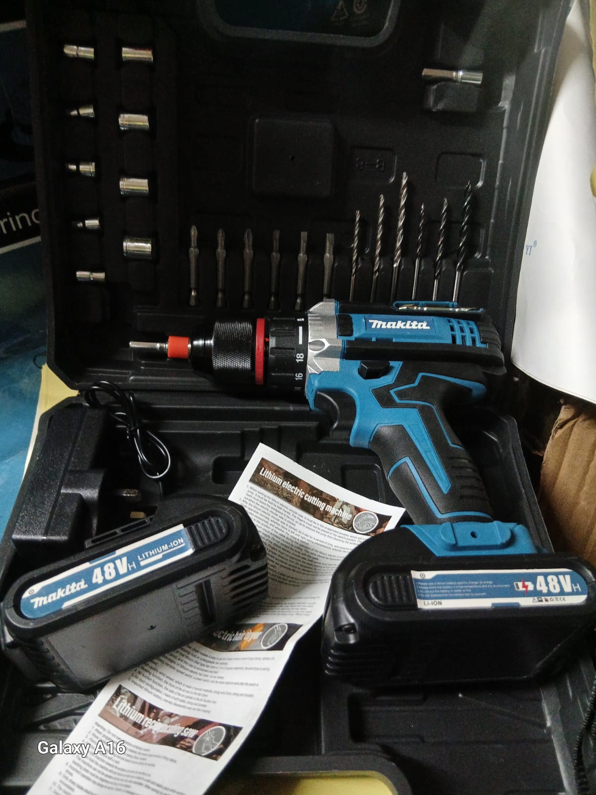 AVAILLABLE✔️✔️48V Makita Heavy Duty Cordless Power Drill Brushless Hammer with 2 Lithium Batteries with Free Case✨Get the job done faster and more efficiently with the High Quality Super Powerful Maki