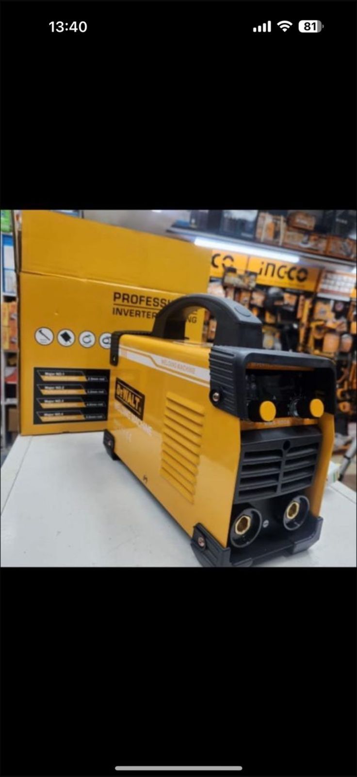 ✨AVAILLABLE✔️✔️400 AMPS DEWALT INVERTER WELDING MACHINE‼️ - Single phase, portable, fan cooled, Low energy consumption, light in weight with handle for easy handling, Good arc starting and arc force.