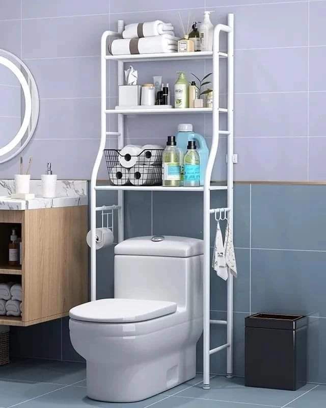 STORAGE RACK. 3-Tier Space Saver Over-The-Toilet Storage Rack - Bathroom Organizer Shelf Unit - Chrome Finish for Bath Towels, Toiletries & Accessories
