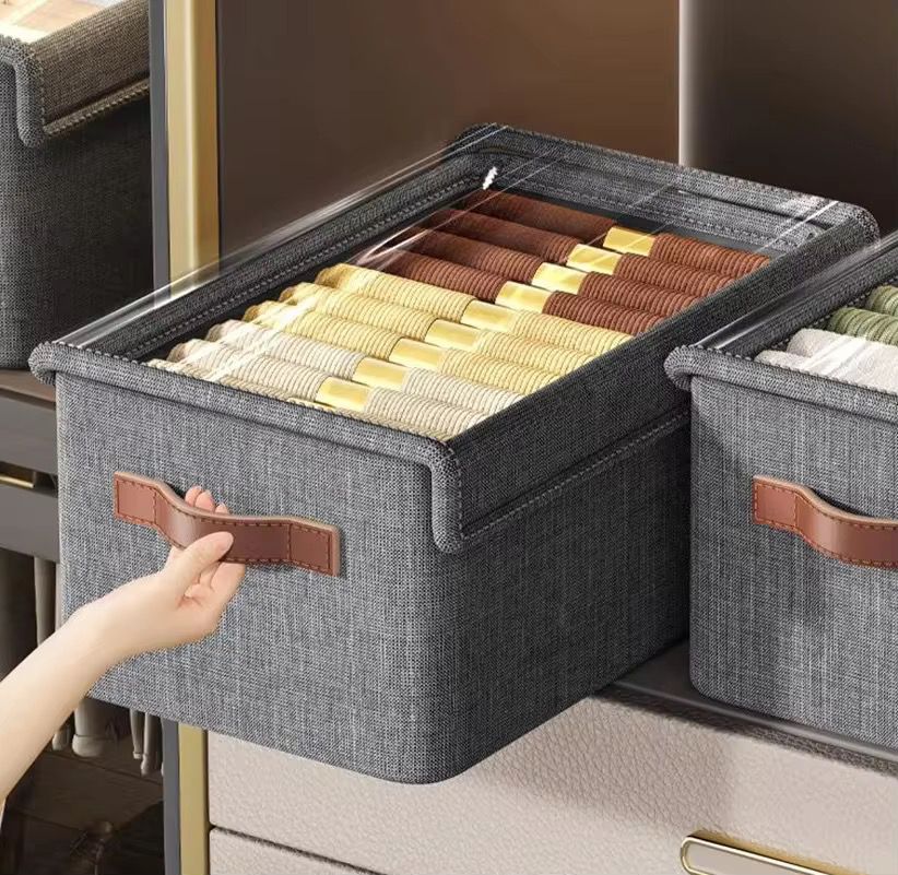 WARDROBE ORGANIZER. Wardrobe Organizer For Clothes Storage Organizer with Handles & Metal Frame Foldable Clothes Storage Box Drawer Clothes Organizer
