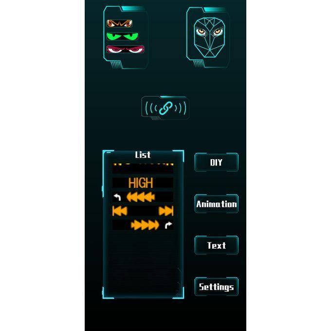 RGB Devil Eyes Light For Cars, Eyes For Truck Windshield LED Panel Smartphone APP & Remote Control LED Flexible Screen LED Matrix Pixel Panel 5V USB Car Window LED Screen