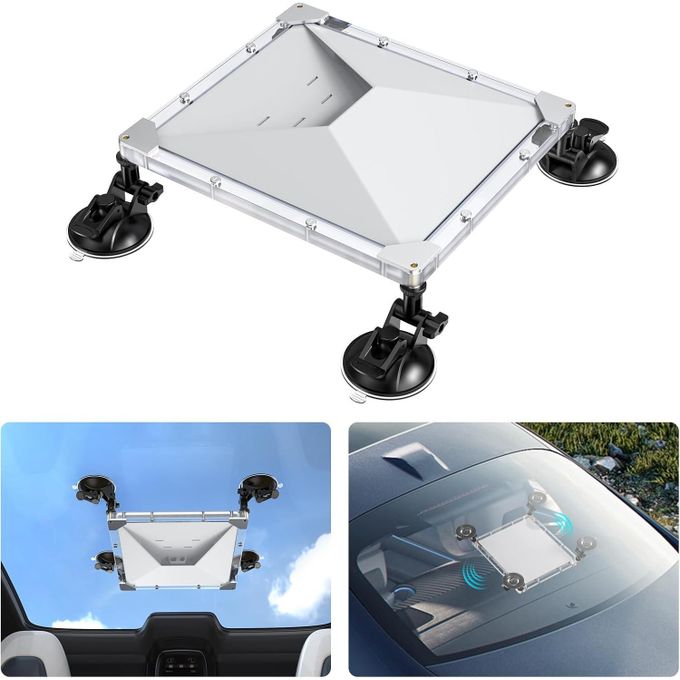 Starlink Mini Sunroof Suction Cup Window Car Mount with Protective Case Holder Rear Windshield / Back Glass Mount Kit for Vans Trucks - CAR Mount for StarlinkMini Portable Travel Mount for Accessories