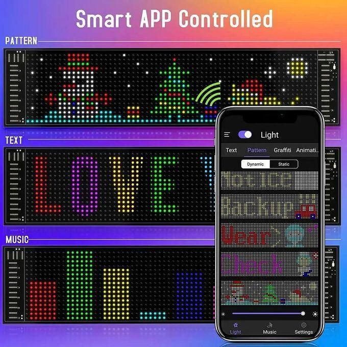 RGB Devil Eyes Light For Cars, Eyes For Truck Windshield LED Panel Smartphone APP & Remote Control LED Flexible Screen LED Matrix Pixel Panel 5V USB Car Window LED Screen