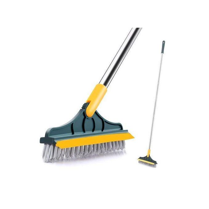 23x112cm Long Handle Flexible Joint 2-Sided Cleaning Brush for Bathroom, Floor, and Kitchen Cleaning