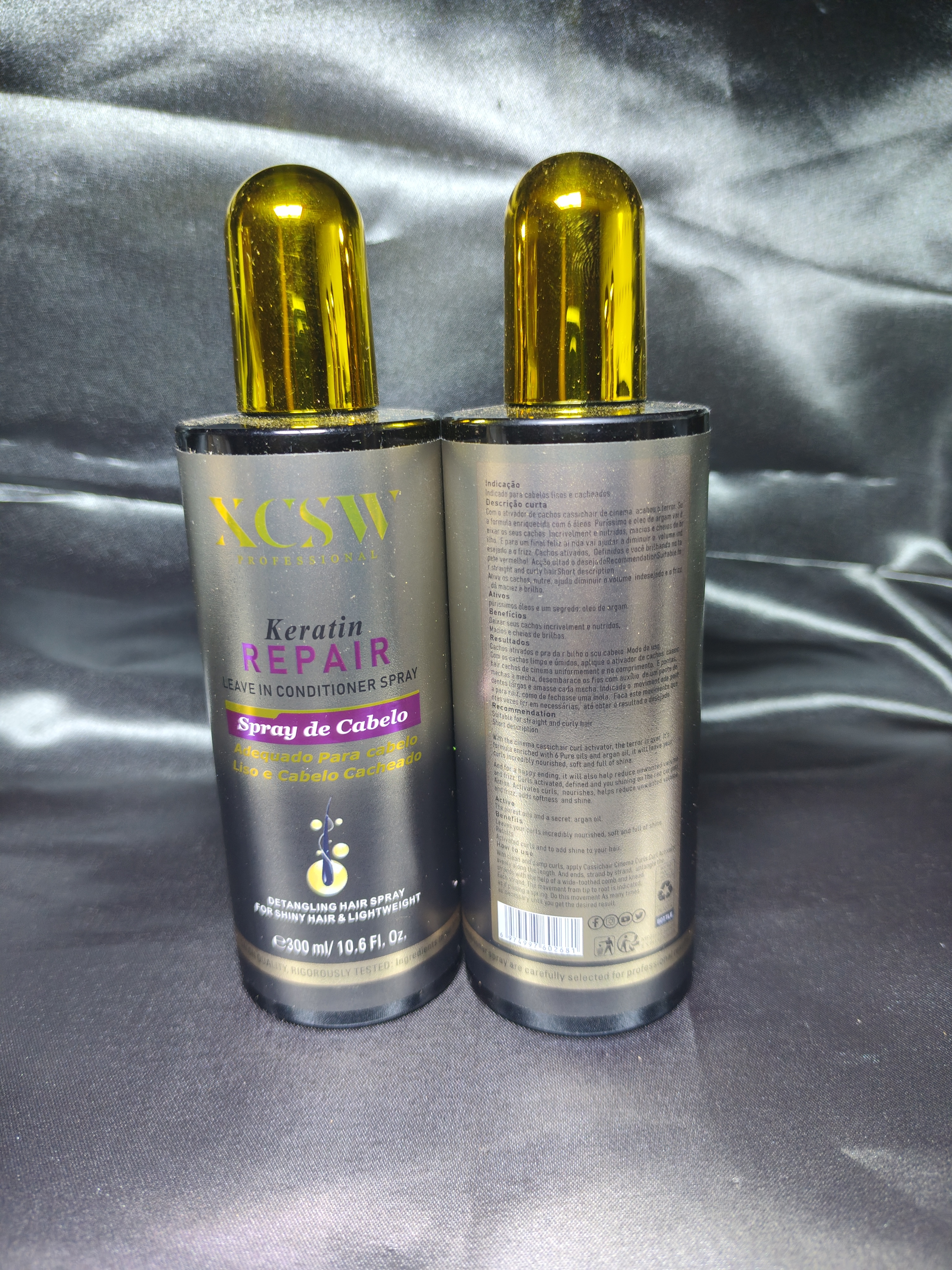 Keratin Repair Leave-In Conditioner Spray & Luodais NO.5 Shine Styling Hair Spray – Professional Detangling, Frizz Control, Smooth Shiny Hair Care for Damaged, Brittle, Curly & Straight Hair
