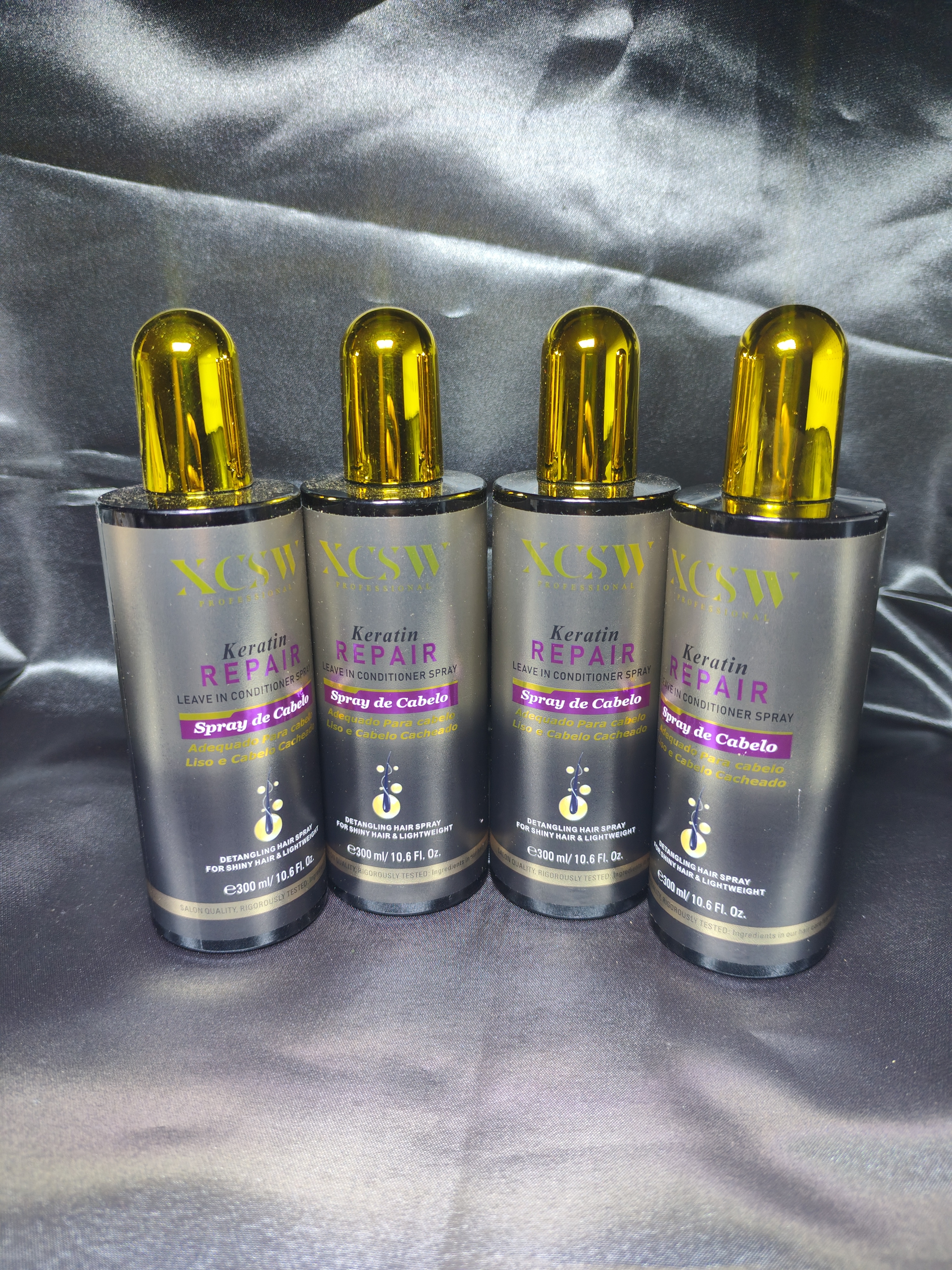 Keratin Repair Leave-In Conditioner Spray & Luodais NO.5 Shine Styling Hair Spray – Professional Detangling, Frizz Control, Smooth Shiny Hair Care for Damaged, Brittle, Curly & Straight Hair