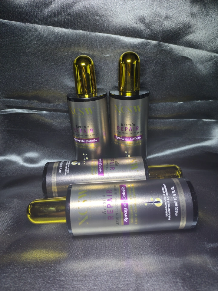 Keratin Repair Leave-In Conditioner Spray & Luodais NO.5 Shine Styling Hair Spray – Professional Detangling, Frizz Control, Smooth Shiny Hair Care for Damaged, Brittle, Curly & Straight Hair