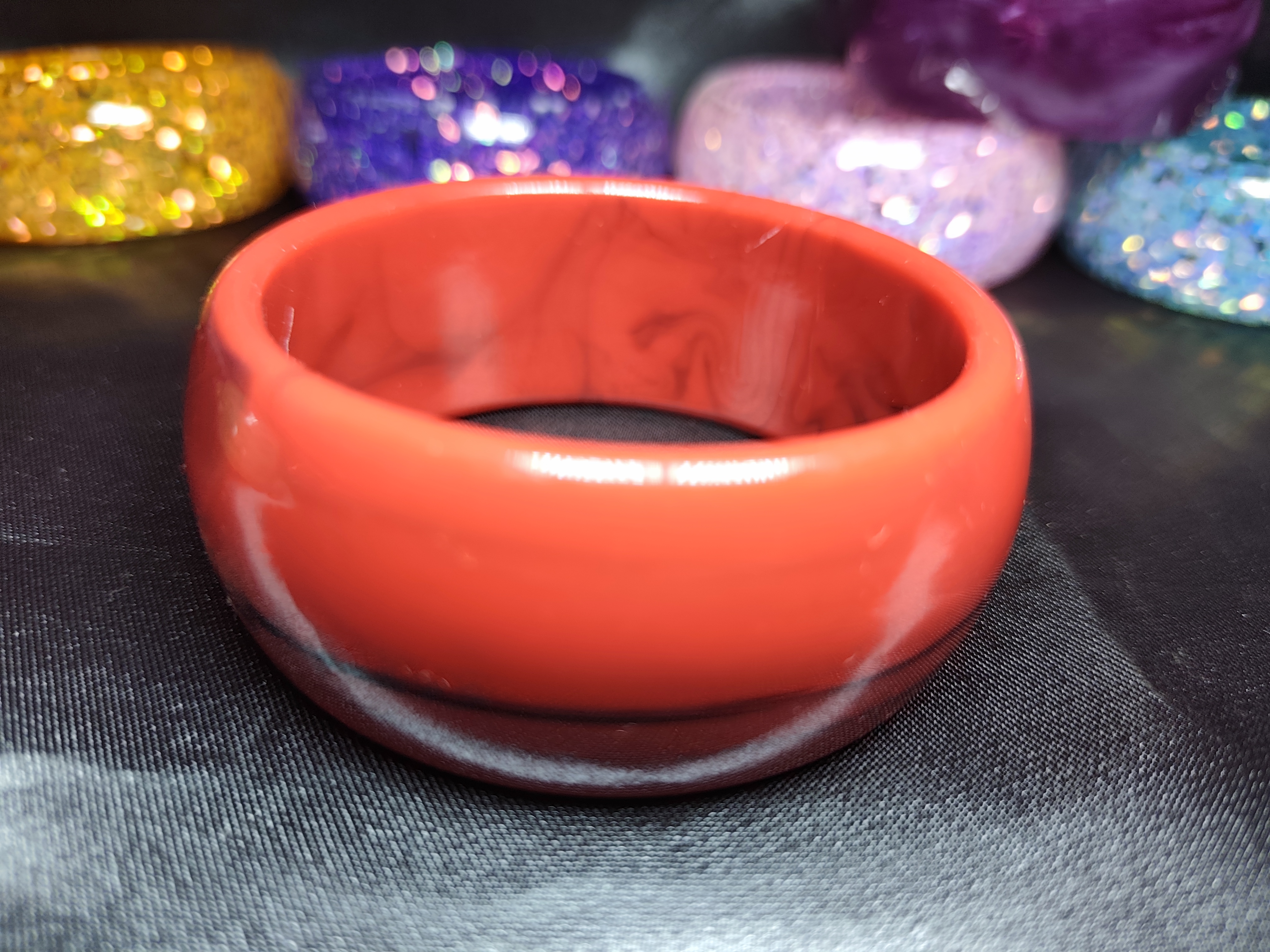 Colorful Marble Resin Bangle Bracelet Set - Chunky Acrylic & Gold Foil Glitter Wide Cuff Jewelry for Women & Girls, Aesthetic Retro Trendy Y2K Statement Wristband Fashion Accessory Gifts