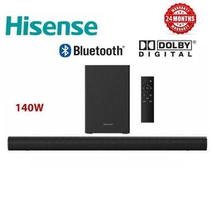 HISENSE HS1800 2.1CH SOUNDBAR WITH WIRELESS SUBWOOFER 140W BLUETOOTH SPEAKER WITH REMOTE-1 YEAR WARRANTY