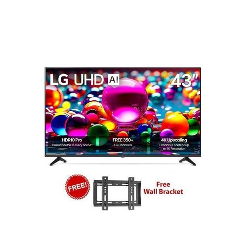 LG 43 INCH 43UA80006 4K UHD SMART TV – HDR10 Pro, AI PROCESSOR,WEBOS 25, NETFLIX, YOUTUBE, WiFi, BLUETOOTH, DVB-T2/S2 + FREE WALL BRACKET AND TV GUARD-1 YEAR WARRANTY