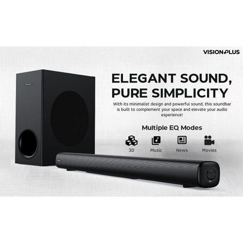 VISION PLUS VP2111SB 2.1 CH SOUND BAR 240W,BLUETOOTH,AUX,USB,HDMI - BLACK-1 YEAR WARRANTY