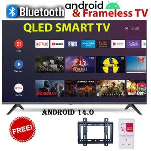 ITEL 32 INCH , QLED Smart TV, Frameless, Bluetooth, Android14, Wifi, Digital, Netflix, YouTube, Prime, television +FREE TV GUARD AND WALL BRACKET-1 YEAR WARRANTY