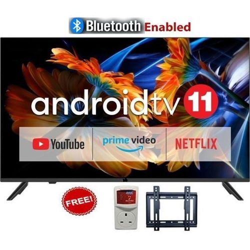 CTC CT43F1S 43" Inch TV, FRAMELESS SMART ANDROID TELEVISION,BLUETOOTH ENABLED,NETFLIX, YOUTUBE, APPSTORE,PRIME VIDEO,MULTI-SCREEN VIEW1 YR WARRANTY+FREE WALL MOUNTING BRACKET+ TV GUARD