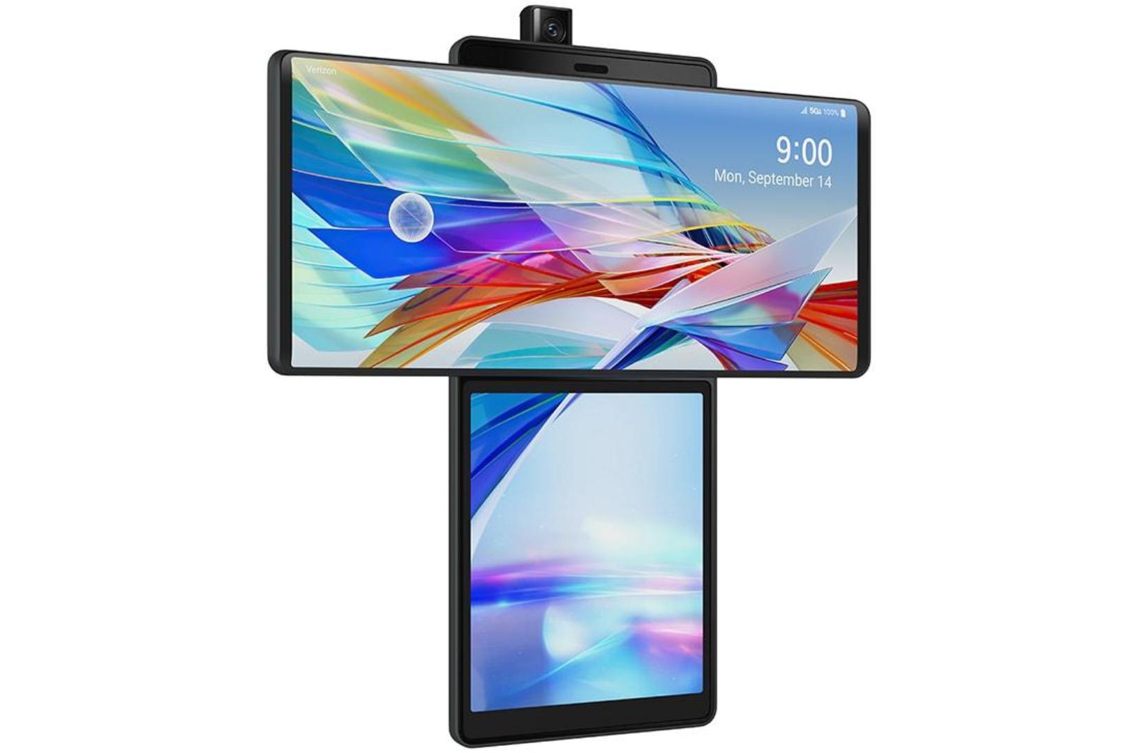 LG WING 5G — The Phone That Swivels 128gb 8gb ram Aurora Gray 64MP camera