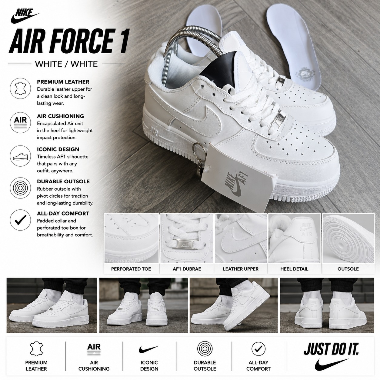 🔥(ON OFFER) 🔥 Customized Air Force 1 low cut Triple White Airforce boot |  Ladies Sneakers – Luxury Women’s Fashion Sneakers, Customized Airforce 1 | Trendy Casual Streetwear Shoes | Stylish Design