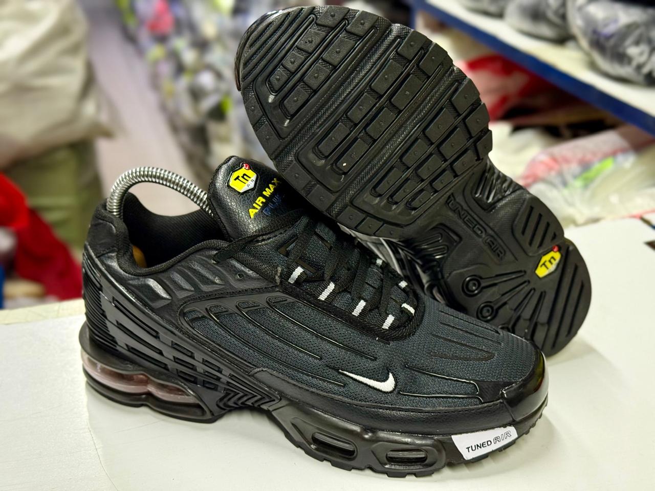 🔥 (on offer) NIKE Air Max Tuned Air Tn Black Edition  – Dynamic Air Comfort Running Sneakers Multi Colour Customized Airmax Dn Plus with a fashionable Classy fit. Best shop for Jordans, Airforce,