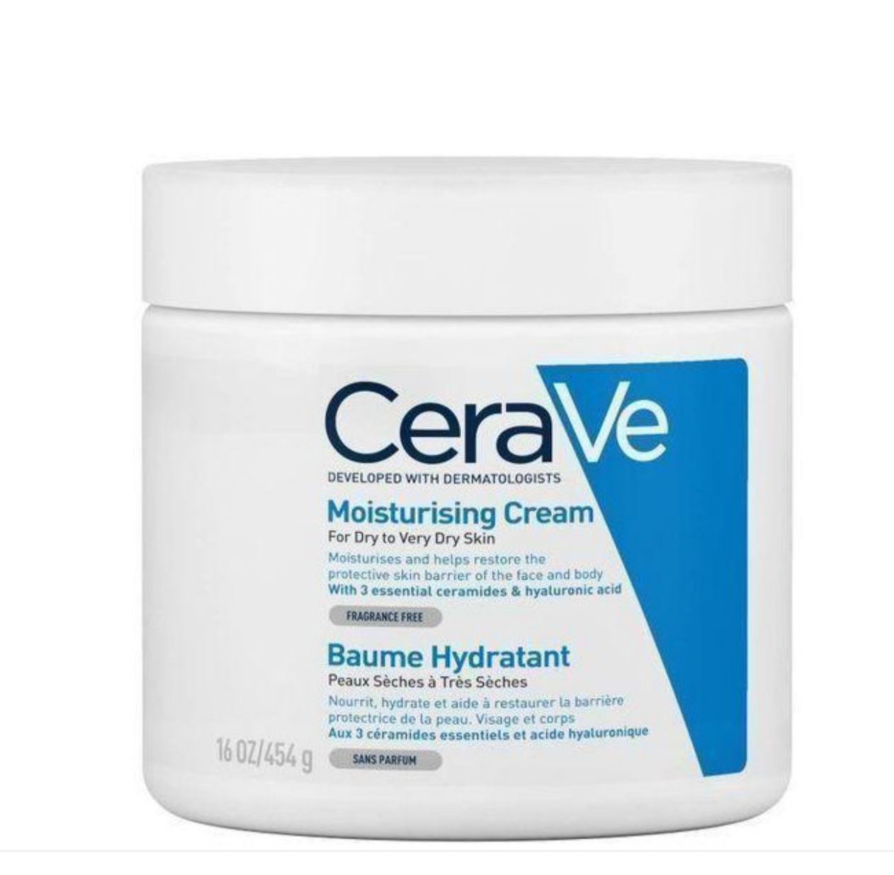 CeraVe 454G Moisturising Cream for dry to very dry skin, Very Gentle on the Skin.