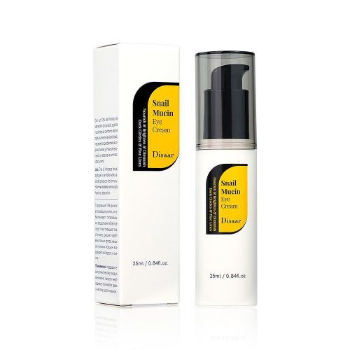 Disaar Snail Mucin Eye Cream - 72% Snail Secretion Filtrate & Niacinamide, 25ml, Dark Circles, Eye Bags, and Fine Lines Treatment, Eye Tightening & Revitalizing