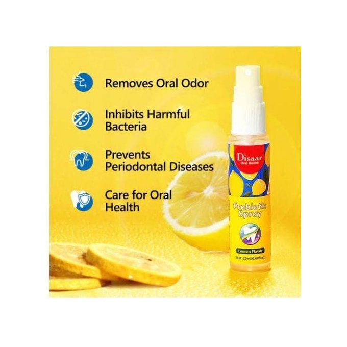 Disaar Probiotic Mouth Spray/ Mouth Wash For Fresh Breath- Lemon Flavor