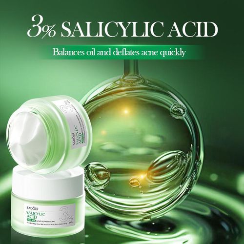 SADOER Salicylic Acid Cream Acne Repair Face Cream - Healing Cream, Deep Cleansing Formula for Clear Skin, Oil Balance & Blemish Repair 50g