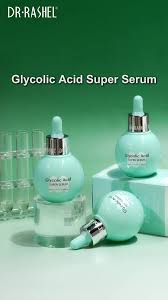 Dr. Rashel Resurfacing Glycolic Acid Super Serum (3% - 50ml) featuring an alpha-hydroxy acid (AHA) formula designed for mild exfoliation and skin texture  renewal