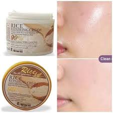 Fruit of the Wokali Rice Repairing Cream (115g), a facial moisturizer formulated with white rice germ essence to hydrate and nourish the skin