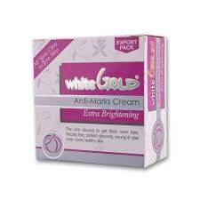 White Gold Anti-Marks Cream, Extra Brightening, for Fresh Mark Free, Freckle Free, Even Tone Skin