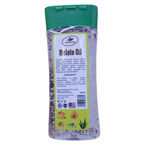 Molato Double Dose Oil - Ultra Whitening Vitamin C Fast Action - Removes Pigmentations, Pimples, Sunburn, Blemishes,& Moisturizes
