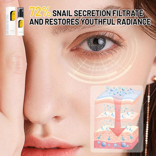 Disaar Snail Mucin Eye Cream - 72% Snail Secretion Filtrate & Niacinamide, 25ml, Dark Circles, Eye Bags, and Fine Lines Treatment, Eye Tightening & Revitalizing