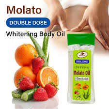 Molato Double Dose Oil - Ultra Whitening Vitamin C Fast Action - Removes Pigmentations, Pimples, Sunburn, Blemishes,& Moisturizes
