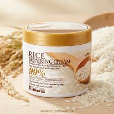 Fruit of the Wokali Rice Repairing Cream (115g), a facial moisturizer formulated with white rice germ essence to hydrate and nourish the skin