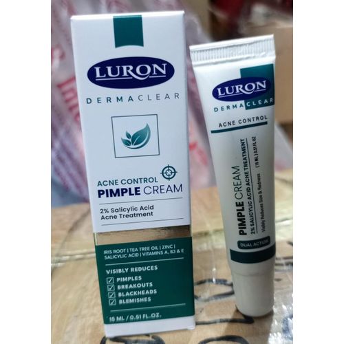 Luron Derma Clear Acne Control PIMPLE CREAM + Maximum Strength Acne Control SPOT FIX GEL