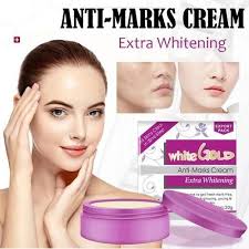 White Gold Anti-Marks Cream, Extra Brightening, for Fresh Mark Free, Freckle Free, Even Tone Skin