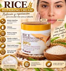 Fruit of the Wokali Rice Repairing Cream (115g), a facial moisturizer formulated with white rice germ essence to hydrate and nourish the skin