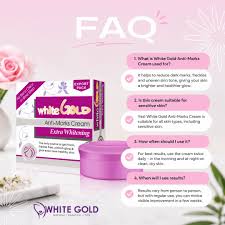 White Gold Anti-Marks Cream, Extra Brightening, for Fresh Mark Free, Freckle Free, Even Tone Skin