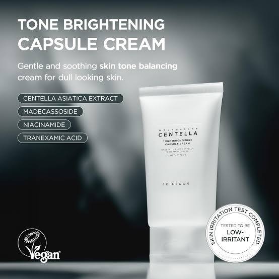 SKIN1004 Centella Capsule Cream with Niacinamide & Tranexamic Acid - Hydrating Face Cream with Madagascar Centella